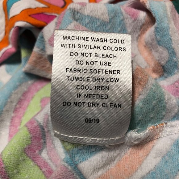 IBKUL Sun Protection Shirt UPF 50+ Women's Large Multicolor Floral Ruffle Top - Picture 10 of 11